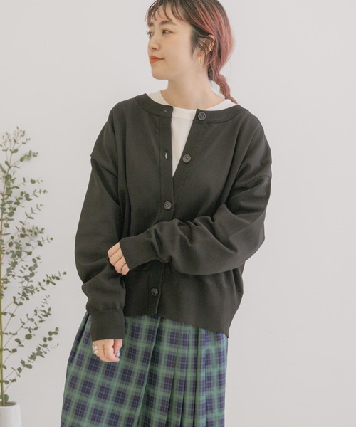 ITEMS URBANRESEARCH（アイテムズ アーバンリサーチ）の「2WAYクルーネックカーディガン（カーディガン/ボレロ・レディース・ブラック/ブルー/グレー系その他・FREE）」の11枚目の写真