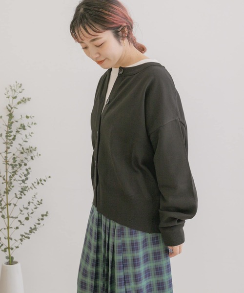 ITEMS URBANRESEARCH（アイテムズ アーバンリサーチ）の「2WAYクルーネックカーディガン（カーディガン/ボレロ・レディース・ブラック/ブルー/グレー系その他・FREE）」の13枚目の写真