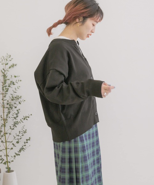 ITEMS URBANRESEARCH（アイテムズ アーバンリサーチ）の「2WAYクルーネックカーディガン（カーディガン/ボレロ・レディース・ブラック/ブルー/グレー系その他・FREE）」の14枚目の写真