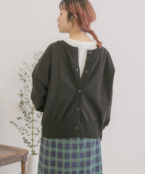 ITEMS URBANRESEARCH（アイテムズ アーバンリサーチ）の「2WAYクルーネックカーディガン（カーディガン/ボレロ・レディース・ブラック/ブルー/グレー系その他・FREE）」の16枚目の写真