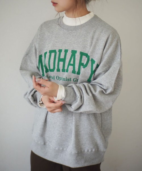 Port（ポート）の「カレッジ ロゴ ビッグシルエット スウェット (ユニセックス)（スウェット・レディース・A/B/C/D/E/F/G/H/I/J/K/L/M/N/O/P/Q/R/S/T/U/W/X/V・FREE）」の3枚目の写真