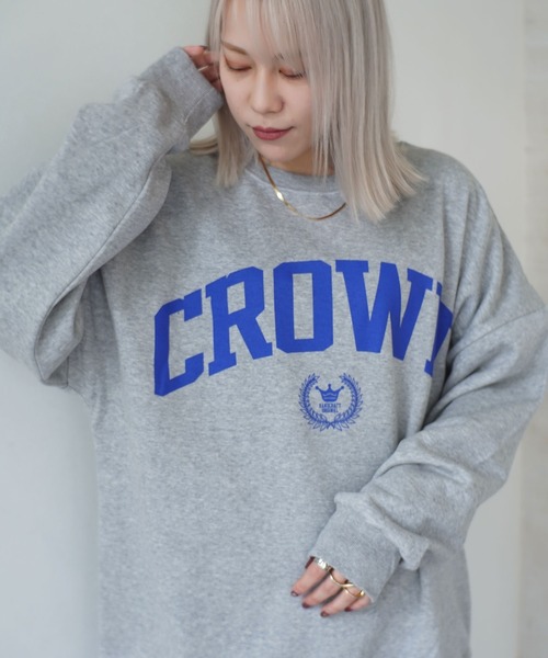 Port（ポート）の「カレッジ ロゴ ビッグシルエット スウェット (ユニセックス)（スウェット・レディース・A/B/C/D/E/F/G/H/I/J/K/L/M/N/O/P/Q/R/S/T/U/W/X/V・FREE）」の7枚目の写真