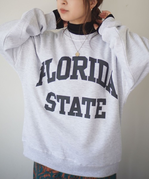 Port（ポート）の「カレッジ ロゴ ビッグシルエット スウェット (ユニセックス)（スウェット・レディース・A/B/C/D/E/F/G/H/I/J/K/L/M/N/O/P/Q/R/S/T/U/W/X/V・FREE）」の10枚目の写真