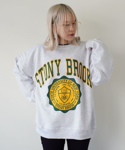 Port（ポート）の「カレッジ ロゴ ビッグシルエット スウェット (ユニセックス)（スウェット・レディース・A/B/C/D/E/F/G/H/I/J/K/L/M/N/O/P/Q/R/S/T/U/W/X/V・FREE）」の15枚目の写真