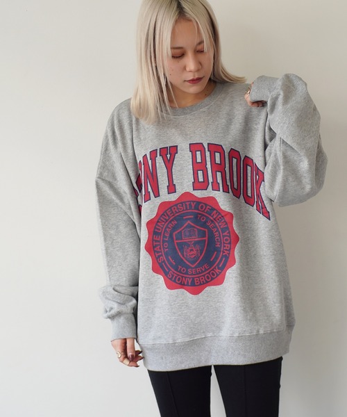 Port（ポート）の「カレッジ ロゴ ビッグシルエット スウェット (ユニセックス)（スウェット・レディース・A/B/C/D/E/F/G/H/I/J/K/L/M/N/O/P/Q/R/S/T/U/W/X/V・FREE）」の17枚目の写真