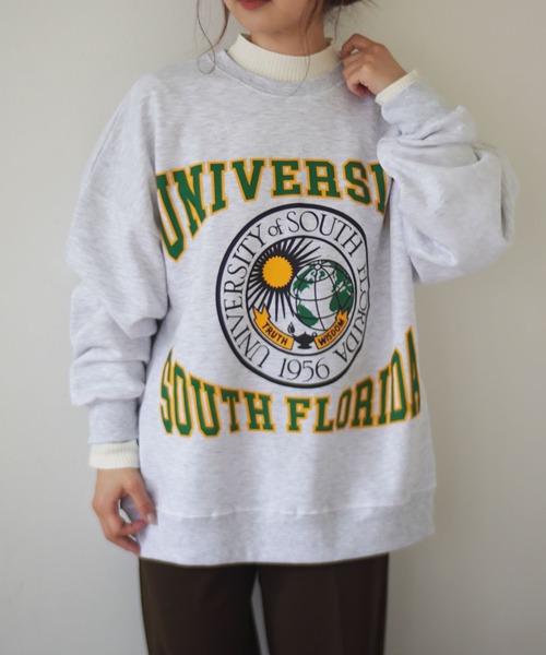 Port（ポート）の「カレッジ ロゴ ビッグシルエット スウェット (ユニセックス)（スウェット・レディース・A/B/C/D/E/F/G/H/I/J/K/L/M/N/O/P/Q/R/S/T/U/W/X/V・FREE）」の18枚目の写真