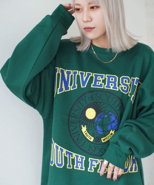 Port（ポート）の「カレッジ ロゴ ビッグシルエット スウェット (ユニセックス)（スウェット・レディース・A/B/C/D/E/F/G/H/I/J/K/L/M/N/O/P/Q/R/S/T/U/W/X/V・FREE）」の19枚目の写真