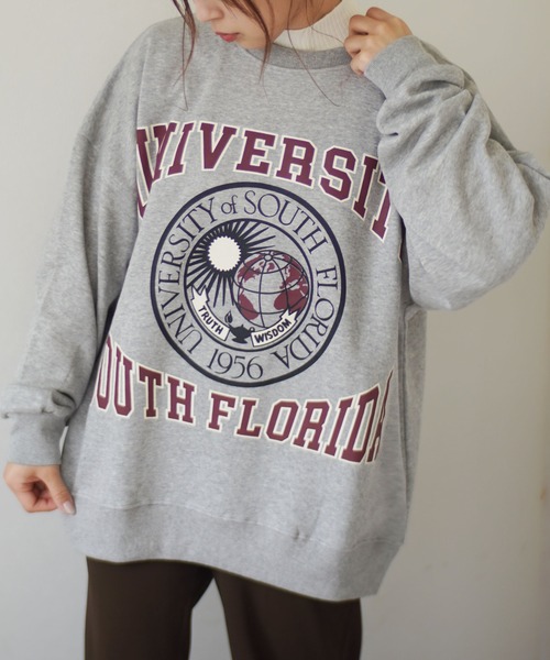 Port（ポート）の「カレッジ ロゴ ビッグシルエット スウェット (ユニセックス)（スウェット・レディース・A/B/C/D/E/F/G/H/I/J/K/L/M/N/O/P/Q/R/S/T/U/W/X/V・FREE）」の20枚目の写真