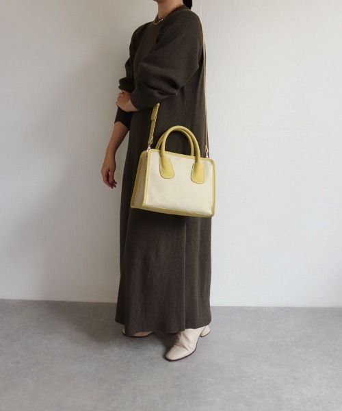 T・S・L(ティーエスエル)の「スクエア2wayバッグ(ボストンバッグ・レディース・ブラック/イエロー/モカ・FREE)」の16枚目の写真