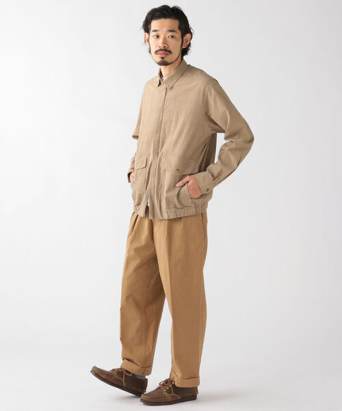 BEAMS PLUS（ビームスプラス）の「BEAMS PLUS / シアサッカー チェック ジッパー ブルゾン（ブルゾン・メンズ・グレー系その他/ブラウン系その他・MEDIUM/SMALL/LARGE/X-LARGE）」の17枚目の写真