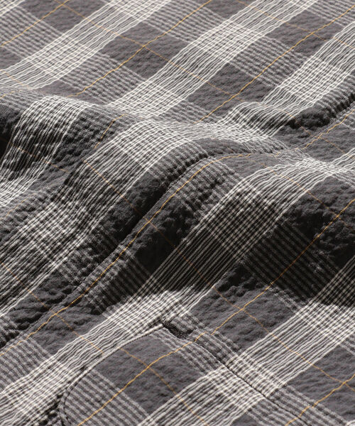 BEAMS PLUS（ビームスプラス）の「BEAMS PLUS / シアサッカー チェック ジッパー ブルゾン（ブルゾン・メンズ・グレー系その他/ブラウン系その他・MEDIUM/SMALL/LARGE/X-LARGE）」の18枚目の写真