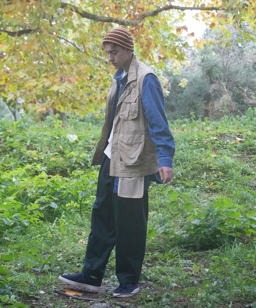 wonderland(ワンダーランド)の「Border beanie(ニットキャップ/ビーニー・メンズ・ブラウン/サックスブルー・ONESIZE)」の6枚目の写真