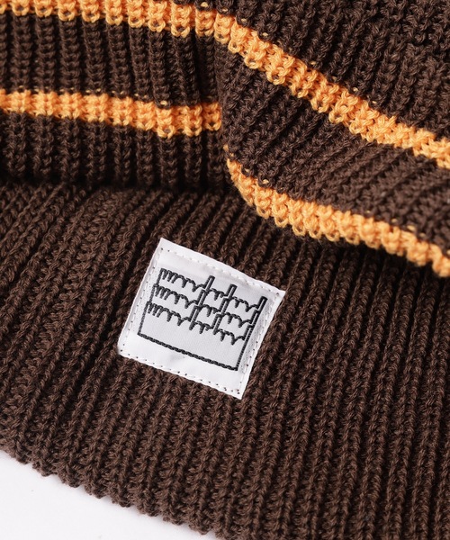 wonderland(ワンダーランド)の「Border beanie(ニットキャップ/ビーニー・メンズ・ブラウン/サックスブルー・ONESIZE)」の7枚目の写真