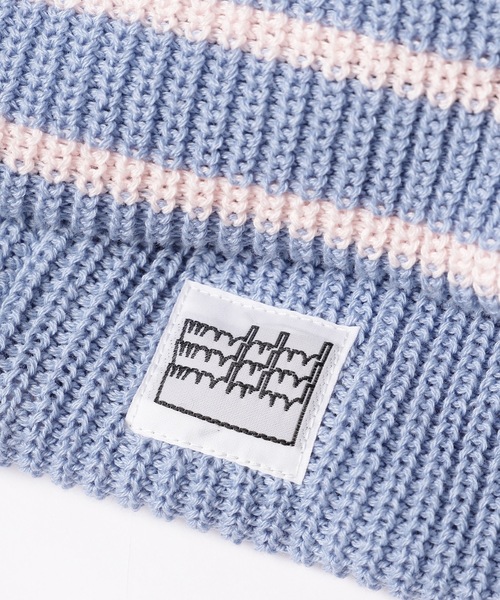 wonderland(ワンダーランド)の「Border beanie(ニットキャップ/ビーニー・メンズ・ブラウン/サックスブルー・ONESIZE)」の8枚目の写真
