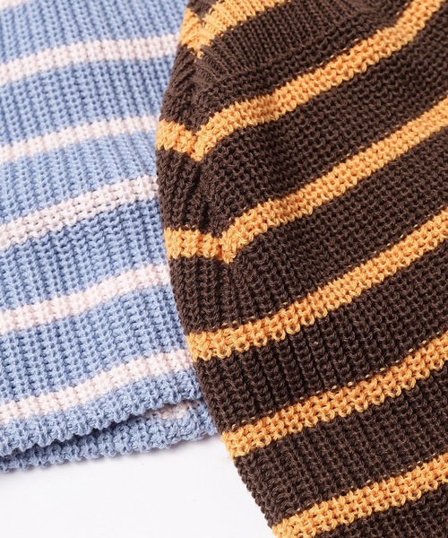 wonderland(ワンダーランド)の「Border beanie(ニットキャップ/ビーニー・メンズ・ブラウン/サックスブルー・ONESIZE)」の9枚目の写真