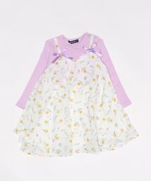 Moujonjon（ムージョンジョン）の「花柄キャミワンピース（ワンピース・キッズ）」