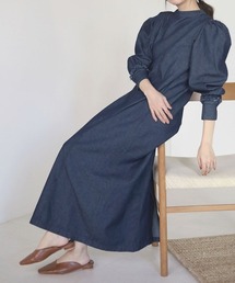 Bab | パフスリーブデニムワンピース(ワンピース)