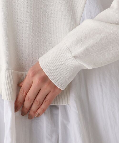 OPAQUE.CLIP（オペークドットクリップ）の「◆ドッキングフレアニットプルオーバー【WEB限定サイズ】（ニット/セーター・レディース・サンドベージュ/ホワイト系/ブラック・42/40/38）」の8枚目の写真
