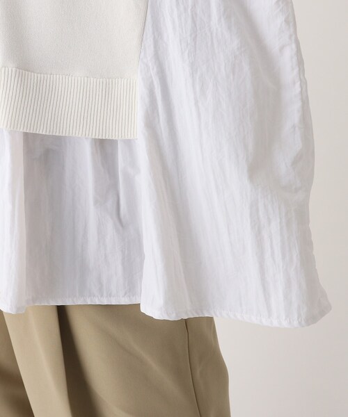 OPAQUE.CLIP（オペークドットクリップ）の「◆ドッキングフレアニットプルオーバー【WEB限定サイズ】（ニット/セーター・レディース・サンドベージュ/ホワイト系/ブラック・42/40/38）」の9枚目の写真