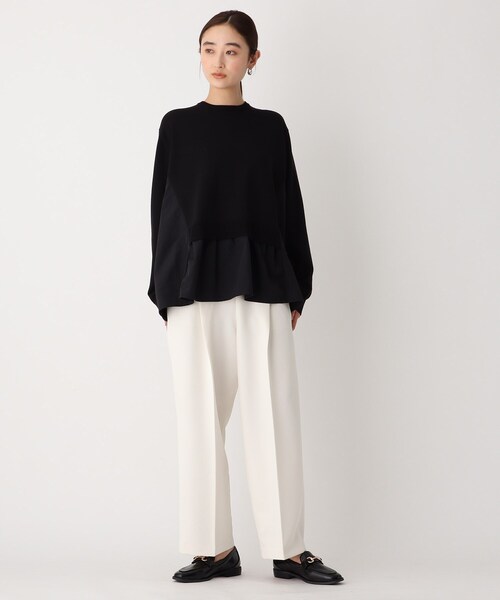 OPAQUE.CLIP（オペークドットクリップ）の「◆ドッキングフレアニットプルオーバー【WEB限定サイズ】（ニット/セーター・レディース・サンドベージュ/ホワイト系/ブラック・42/40/38）」の18枚目の写真