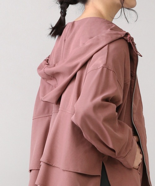 Bou Jeloud（ブージュルード）の「【WEB限定】シャークスキンバックフレアマウンテンパーカー（マウンテンパーカー・レディース・ベージュ/ピンク/モカ・FREE）」の14枚目の写真