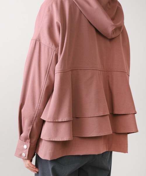 Bou Jeloud（ブージュルード）の「【WEB限定】シャークスキンバックフレアマウンテンパーカー（マウンテンパーカー・レディース・ベージュ/ピンク/モカ・FREE）」の20枚目の写真