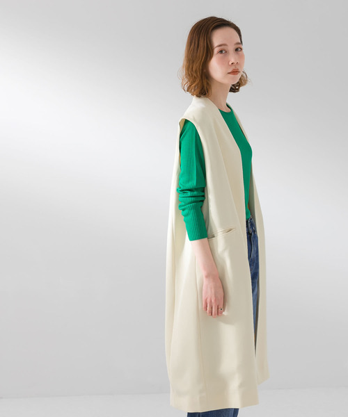 UR Lab.（アーバンリサーチラボ）の「サラサラリブクルーネックニット（ニット/セーター・レディース・チャコールグレー/ベージュ系その他/グリーン/ブラック/ホワイト・FREE）」の6枚目の写真