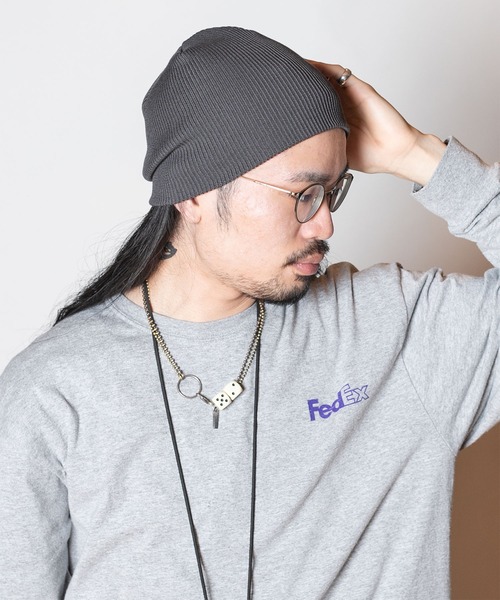 CA4LA（カシラ）の「WASHED SMALLIBB GIZA 5（ニットキャップ/ビーニー・メンズ・チャコールグレー/ブラック/カーキ/イエロー・ONESIZE）」の3枚目の写真