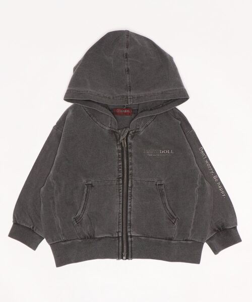 BABYDOLL(ベビードール)の「親子お揃い メッセージジップパーカー 6255K (ボトム別売)(パーカー・キッズ・チャコールグレー/ピンク/ブルー・90cm/100cm/120cm/130cm/140cm/80cm/110cm)」の1枚目の写真
