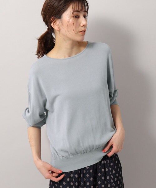 SOUP(スープ)の「◆接触冷感・UVカット/前後2WAYニットプルオーバー(ニット/セーター・レディース・ホワイト系5/ベビーピンク/ダークブラウン/ライトブルー/ライトグレー/ブラック・13/09)」の5枚目の写真