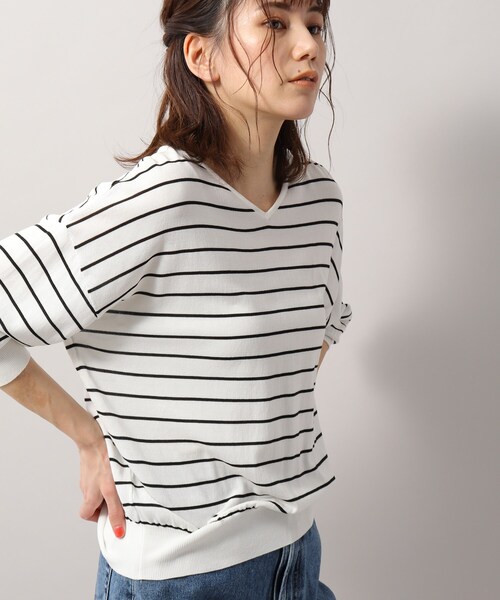 SOUP(スープ)の「◆接触冷感・UVカット/前後2WAYニットプルオーバー(ニット/セーター・レディース・ホワイト系5/ベビーピンク/ダークブラウン/ライトブルー/ライトグレー/ブラック・13/09)」の17枚目の写真