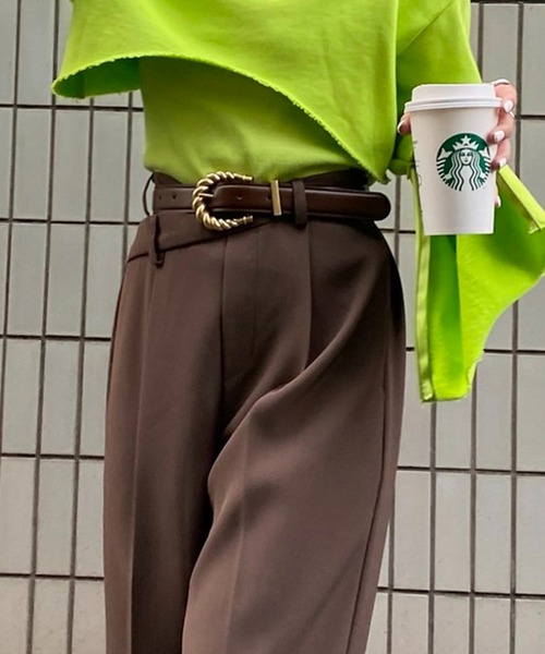 Ameri（アメリ）の「ARCHITRAVE BUCKLE BELT（ベルト・レディース・ブラック/ブラウン・FREE）」の8枚目の写真