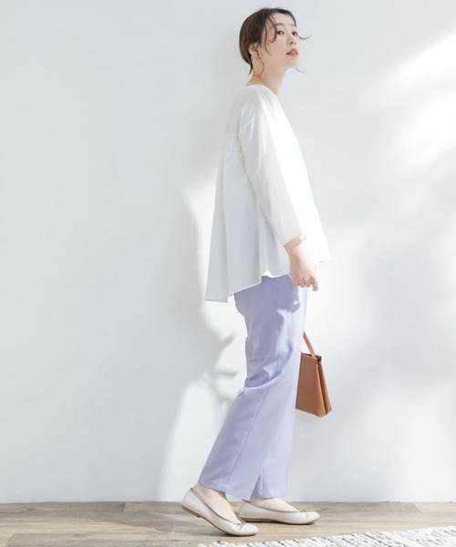 F by ROSSO（エフバイロッソ）の「F by ROSSO　イージーケアギャザーブラウス（シャツ/ブラウス・レディース・オレンジ系その他/ネイビー/ミント/オフホワイト・FREE）」の10枚目の写真