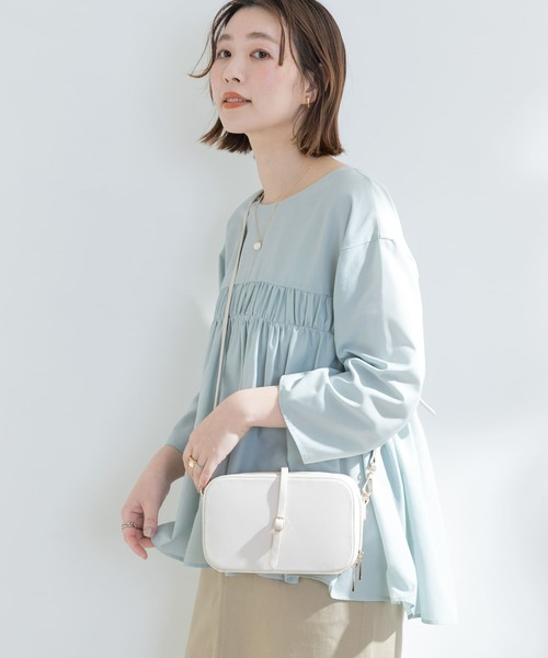 F by ROSSO（エフバイロッソ）の「F by ROSSO　イージーケアギャザーブラウス（シャツ/ブラウス・レディース・オレンジ系その他/ネイビー/ミント/オフホワイト・FREE）」の12枚目の写真