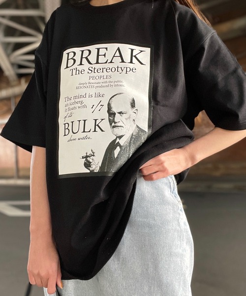 intoxic.(イントキシック)の「【intoxic.】フロイトピクチャー ショートスリーブ(Tシャツ/カットソー・レディース・ブラック/ベージュ・FREE)」の11枚目の写真