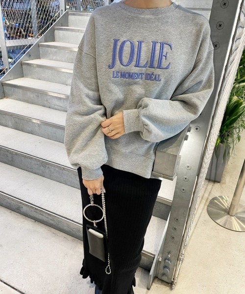one after another NICE CLAUP(ワンアフターアナザーナイスクラップ)の「リブニット裾フリルスリットタイトスカート(スカート・レディース・ブラック/ラベンダー/グレー/モカ・FREE)」の13枚目の写真