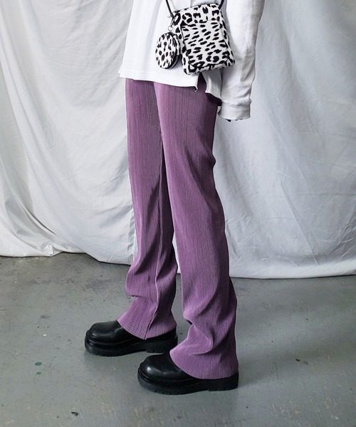 me+em select（ミームセレクト）の「【セルフカット】華奢見えカラープリーツパンツ【新色追加！！選べる１４色展開】（その他パンツ・レディース・パープル/グリーン/オレンジ/アイボリー/ブラック/ブルー/グリーン系その他/ダークグリーン/マスタード/ピンク系その他/テラコッタ/ブルー系その他/ライム/ピンク系その他2・MEDIUM）」の17枚目の写真