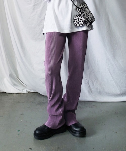 me+em select（ミームセレクト）の「【セルフカット】華奢見えカラープリーツパンツ【新色追加！！選べる１４色展開】（その他パンツ・レディース・パープル/グリーン/オレンジ/アイボリー/ブラック/ブルー/グリーン系その他/ダークグリーン/マスタード/ピンク系その他/テラコッタ/ブルー系その他/ライム/ピンク系その他2・MEDIUM）」の15枚目の写真