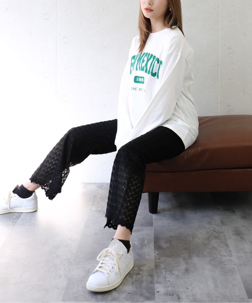 Per sist ence(パーシエンス)の「Per sist ence/パーシエンス レースニットソーフレアパンツ(その他パンツ・レディース・ブラック/ブルー/アイボリー・FREE)」の16枚目の写真