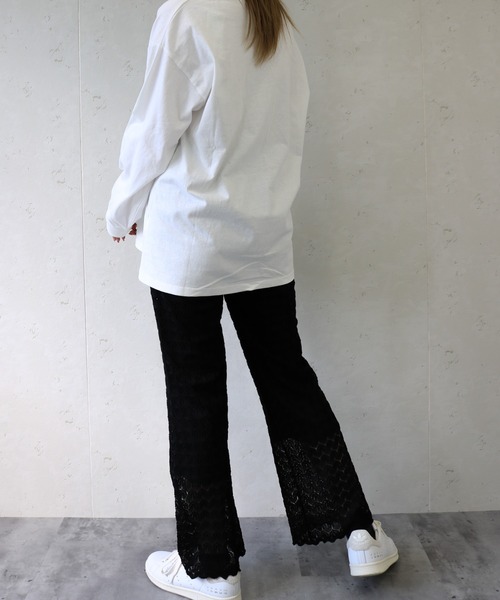 Per sist ence(パーシエンス)の「Per sist ence/パーシエンス レースニットソーフレアパンツ(その他パンツ・レディース・ブラック/ブルー/アイボリー・FREE)」の19枚目の写真