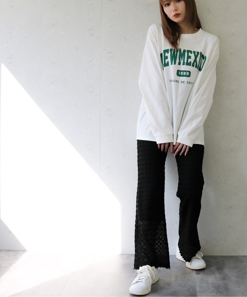 Per sist ence(パーシエンス)の「Per sist ence/パーシエンス レースニットソーフレアパンツ(その他パンツ・レディース・ブラック/ブルー/アイボリー・FREE)」の12枚目の写真