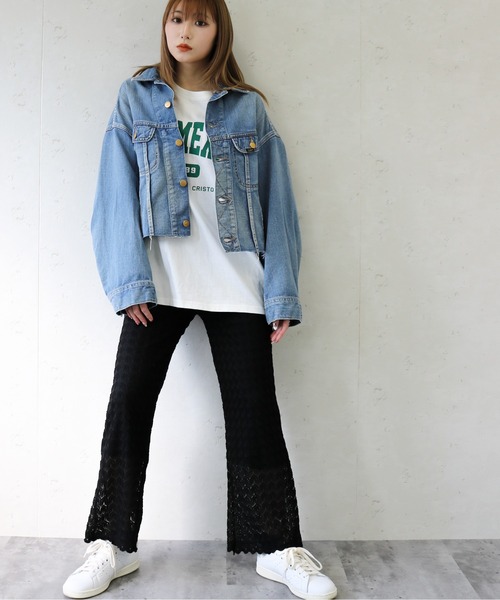 Per sist ence(パーシエンス)の「Per sist ence/パーシエンス レースニットソーフレアパンツ(その他パンツ・レディース・ブラック/ブルー/アイボリー・FREE)」の21枚目の写真