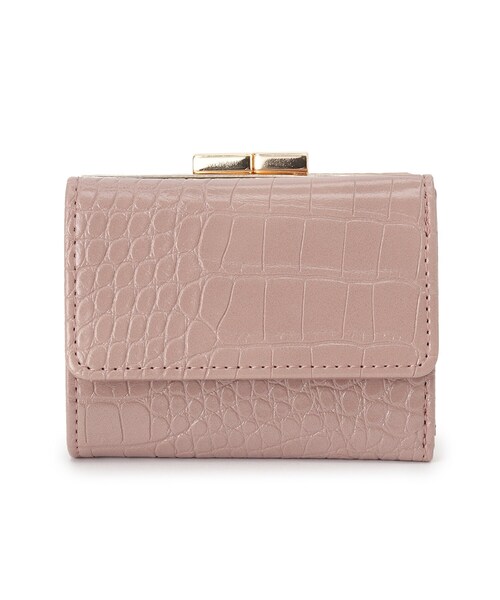 DRESKIP（ドレスキップ）の「◆クロコ風がま口ウォレット（財布・レディース・グレー/グリーン/ピンク系・00）」の3枚目の写真