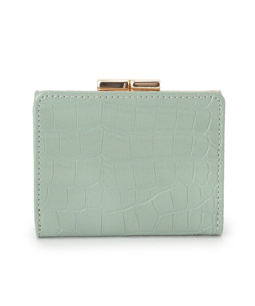 DRESKIP（ドレスキップ）の「◆クロコ風がま口ウォレット（財布・レディース・グレー/グリーン/ピンク系・00）」の6枚目の写真