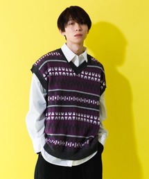 koe（コエ）の「ジャガードビッグサイズベスト*（ベスト・メンズ）」