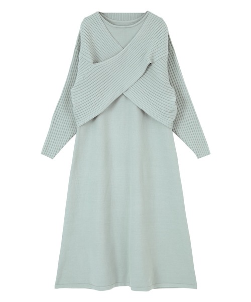 titivate(ティティベイト)の「コンビワンピース(ワンピース・レディース・グレイッシュベージュ・PS(XS-S))」の3枚目の写真