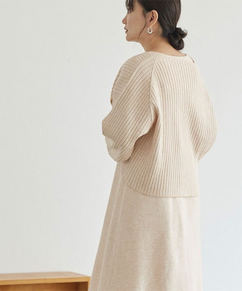 titivate(ティティベイト)の「コンビワンピース(ワンピース・レディース・グレイッシュベージュ・PS(XS-S))」の7枚目の写真