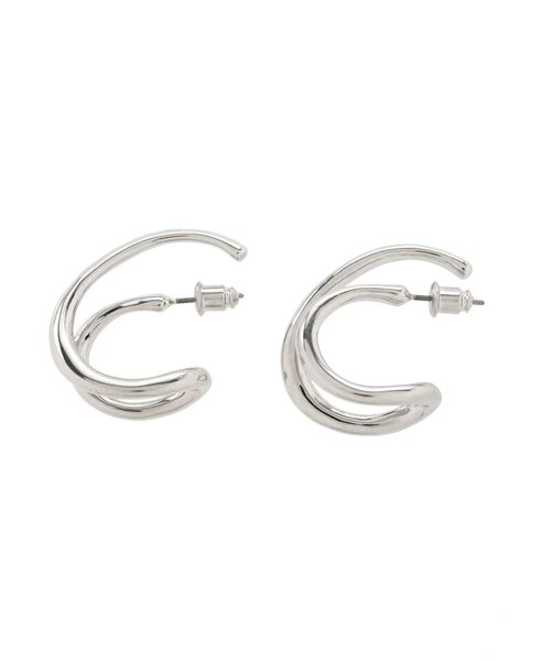 EMODA(エモダ)の「ニュアンスダブルピアス(ピアス(両耳用)・レディース・シルバー/ゴールド・FREE)」の5枚目の写真