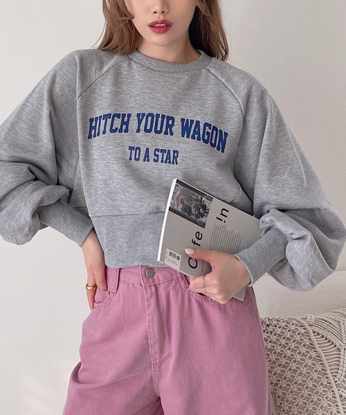 etade(エタード)の「【etade】logo short sweat etdwz22s001(スウェット・レディース・ネイビー/グレー/グリーン/アイボリー・FREE)」の6枚目の写真