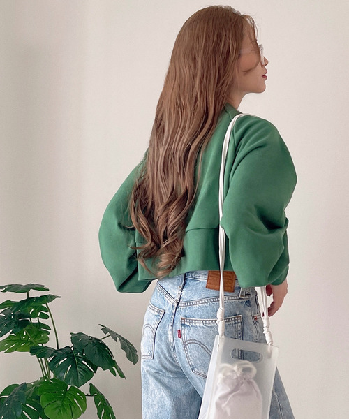etade(エタード)の「【etade】logo short sweat etdwz22s001(スウェット・レディース・ネイビー/グレー/グリーン/アイボリー・FREE)」の15枚目の写真